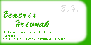 beatrix hrivnak business card