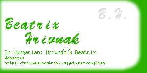 beatrix hrivnak business card